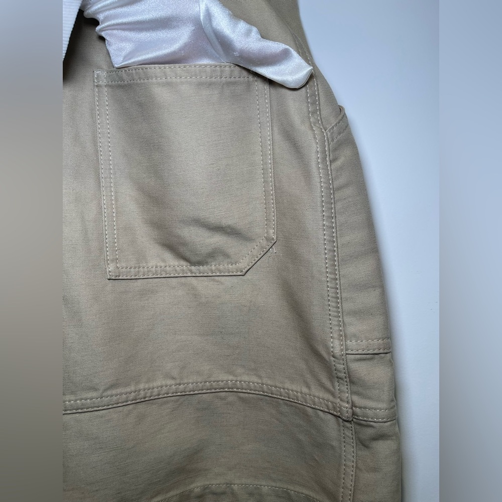 NWT AMBUSH women's Button Front Linen Sleeveless Mini Dress Beige Size Small - Picture 11 of 15